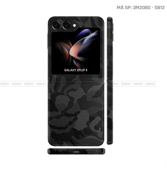 Dán Skin 3M Galaxy Z Flip 6 Vân Camo Đen | 3M2080-SB12