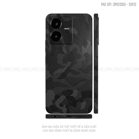 Dán Skin Vivo Y Series Vân Camo Đen | SB12
