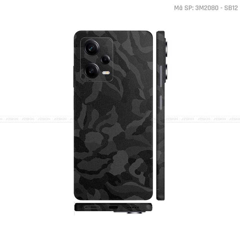 Dán Skin Xiaomi Redmi Note 12 Series Đen Camo | SB12
