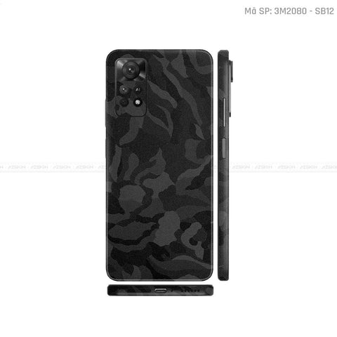 Dán Skin Xiaomi Redmi Note 11 Series Màu Camo Đen | SB12