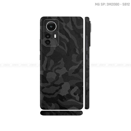 Dán Skin Xiaomi 12 Series Màu Camo Đen | SB12