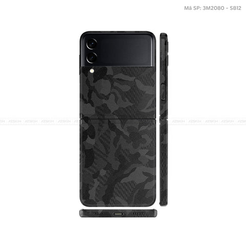 Dán Skin Galaxy Zflip4 Vân Camo Đen | SB12