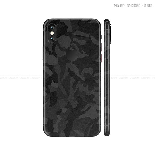 Dán Skin 3M IPhone X Series Vân Camo Đen | SB12