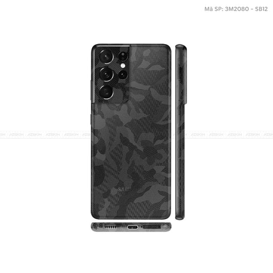 Dán Skin Galaxy S21 Series Vân Camo Black | SB12
