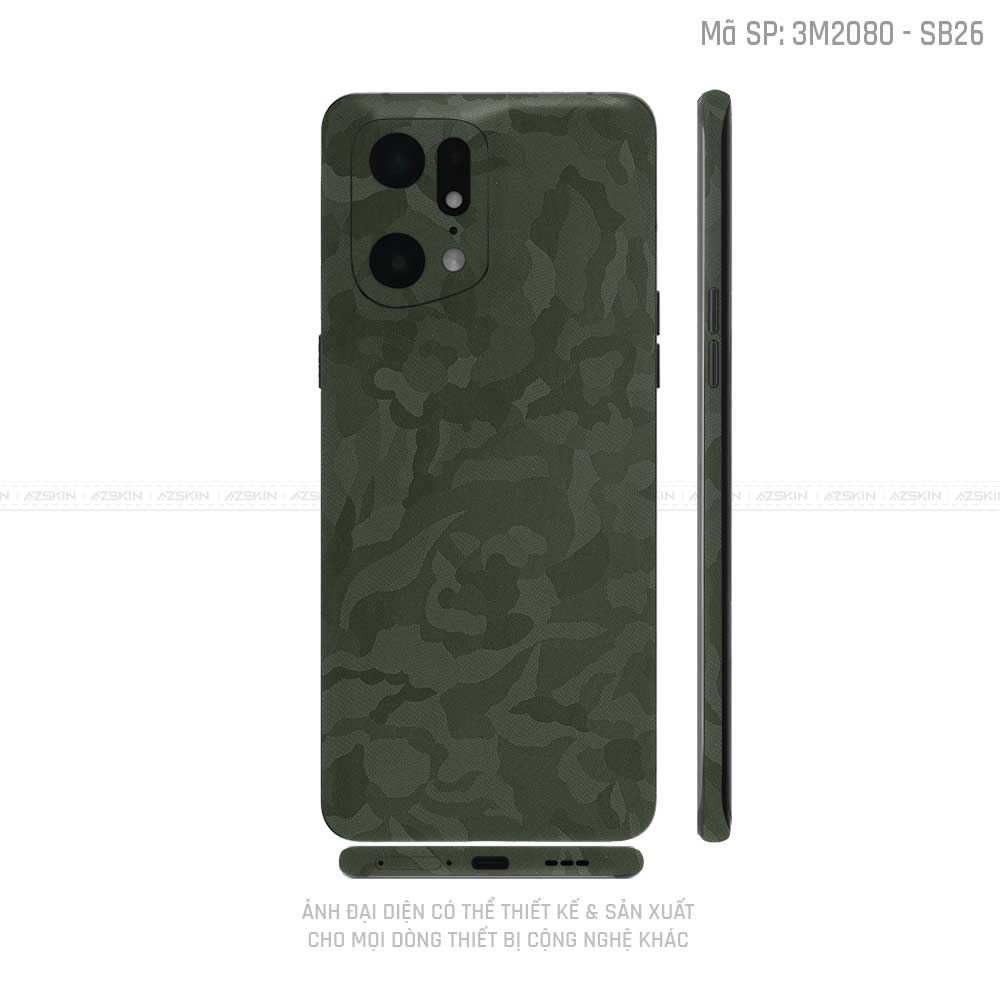 Miếng Dán Skin Điện Thoại OPPO Find X Series Màu Camo Xanh | SB26