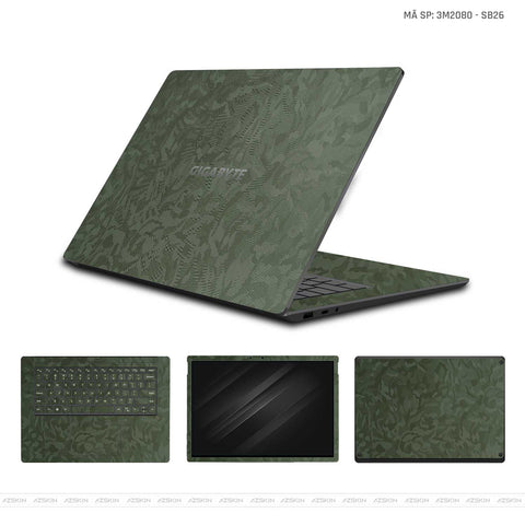 Dán Skin Laptop Gigabyte Màu Camo Xanh | SB26