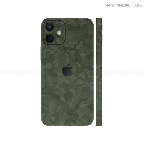 Dán Skin IPhone 12 Series Vân Nổi Camo Green | 3M2080 - SB26