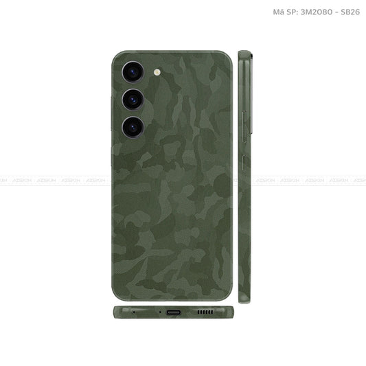 Dán Skin Samsung Galaxy S24 Series Vân Camo Xanh | SB26