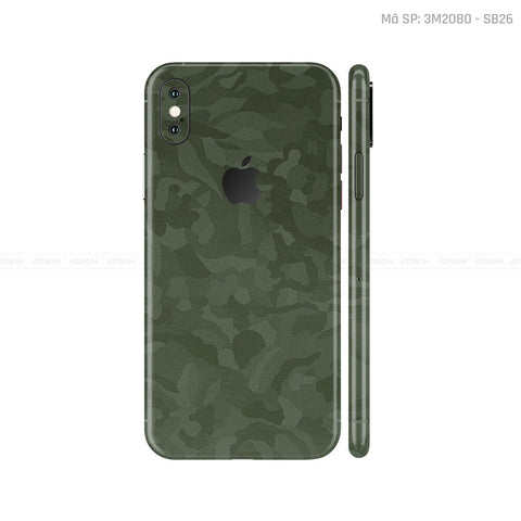 Dán Skin 3M IPhone X Series Vân Camo Xanh | SB12