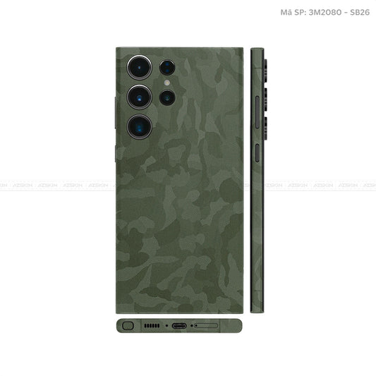 Dán Skin Samsung Galaxy S24 Series Vân Camo Xanh | SB26