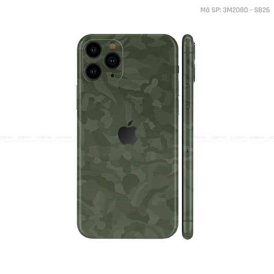 Dán Skin 3M IPhone 11 Series Vân Camo Xanh | SB26