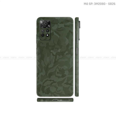 Dán Skin Xiaomi Redmi Note 11 Series Màu Camo Xanh | SB26