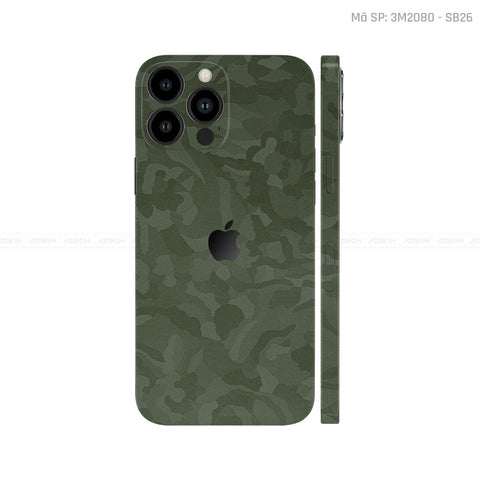 Dán Skin IPhone 12 Series Vân Nổi Camo Green | 3M2080 - SB26