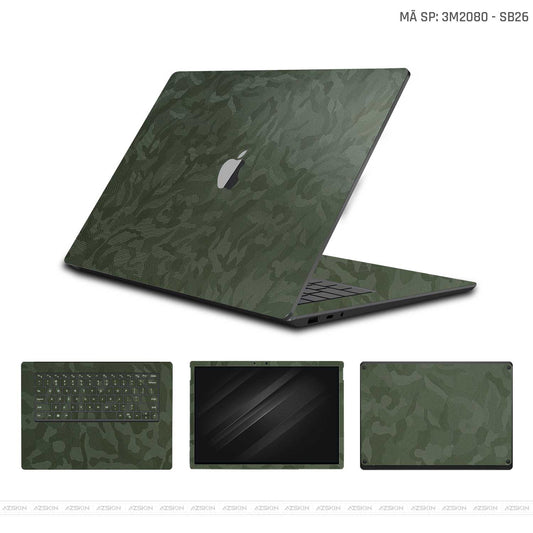Dán Skin 3M Macbook Vân Camo Xanh | 3M2018-SB26