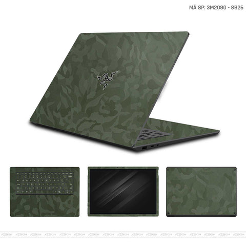 Dán Skin 3M/Oracal Laptop Razer Vân Camo Green | SB26