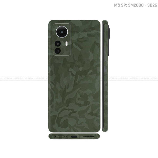 Dán Skin Xiaomi 12 Series Màu Camo Xanh | SB26