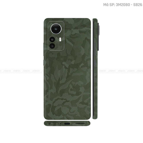 Dán Skin Xiaomi 12 Series Màu Camo Xanh | SB26