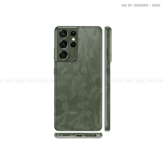 Dán Skin Galaxy S21 Series Vân Camo Green | SB26