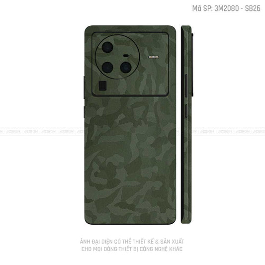 Dán Skin Vivo X Series Vân Camo Xanh | SB26