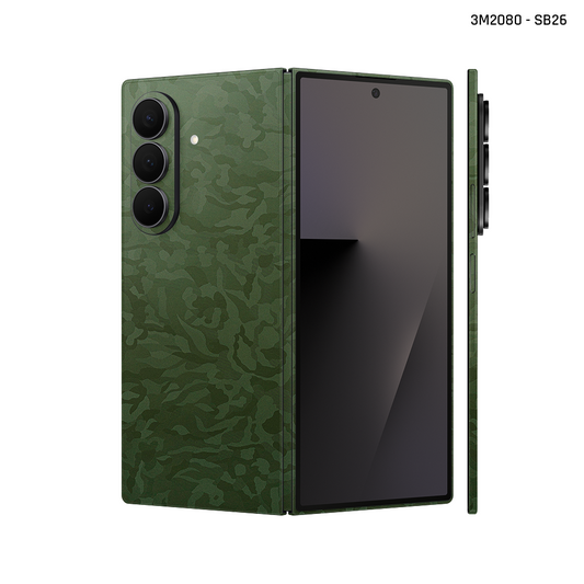 Dán Skin 3M Galaxy Z Fold 7 Vân Camo Green | SB26