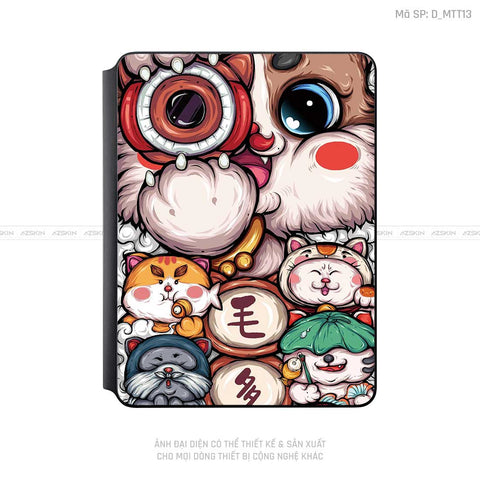Dán Skin Magic Keyboard Hình Mèo Thần Tài | D_MTT13
