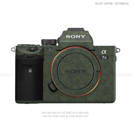 Dán Skin Máy Ảnh Sony Vân Pattern AZ Xanh | UVPT06