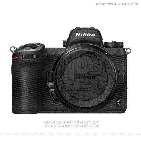 Dán Skin Máy Ảnh Nikon Vân Nổi Vi Mạch 2023 Đen | UVPT14