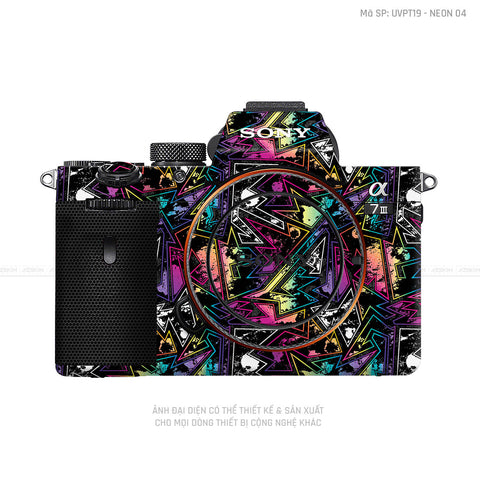 Dán Skin Máy Ảnh Sony Vân Nổi Neon 04 | UVPT19