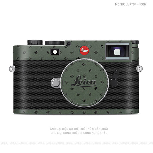 Dán Skin Máy Ảnh Leica Vân Nổi ICon Xanh | UVPT04