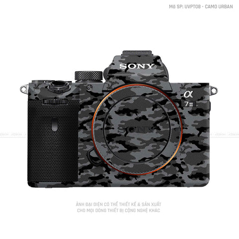 Dán Skin Máy Ảnh Sony Vân Camo Urban Xám | UVPT08