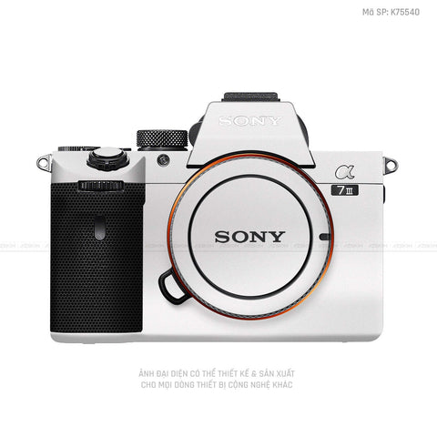 Dán Skin Máy Ảnh Sony Trắng Metallic | K75540
