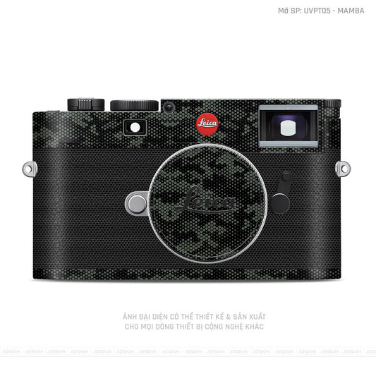 Dán Skin Máy Ảnh Leica Vân Nổi Mamba Xanh | UVPT05