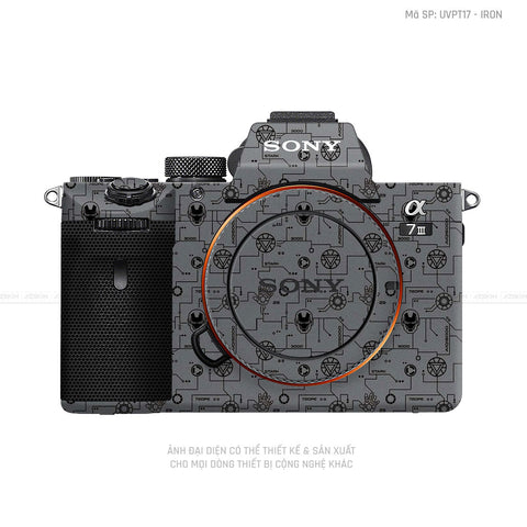 Dán Skin Máy Ảnh Sony Vân Pattern Ironman Xám | UVPT17