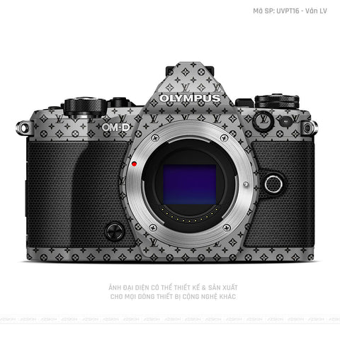 Dán Skin Máy Ảnh Olympus Vân Pattern LV Trắng | UVPT16