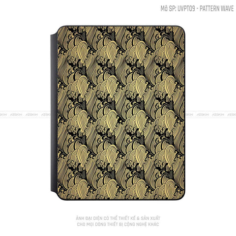 Dán Skin Magic Keyboard Vân Pattern Wave Vàng | UVPT09