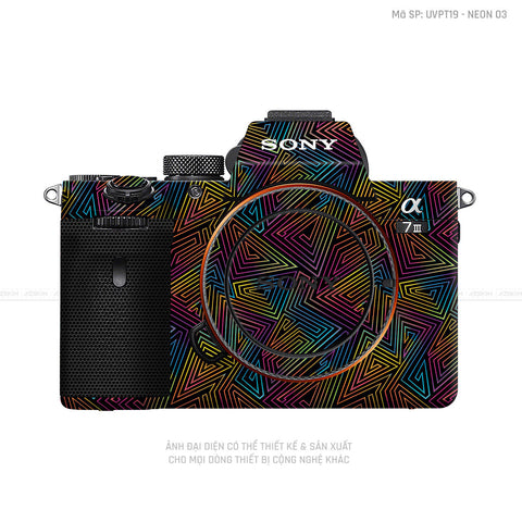 Dán Skin Máy Ảnh Sony Vân Nổi Neon 03 | UVPT19