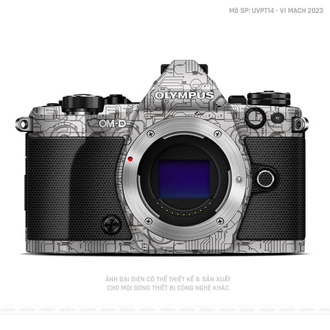 Dán Skin Máy Ảnh Olympus Vân Vi Mạch 2023 Trắng | UVPT14