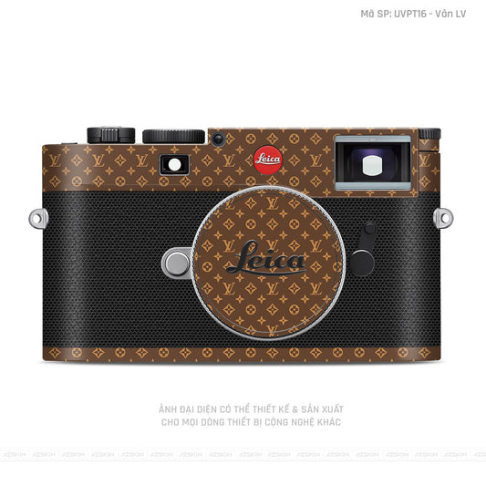 Dán Skin Máy Ảnh Leica Vân Pattern LV Nâu | UVPT16