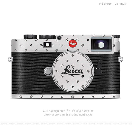 Dán Skin Máy Ảnh Leica Vân Nổi ICon Trắng | UVPT04