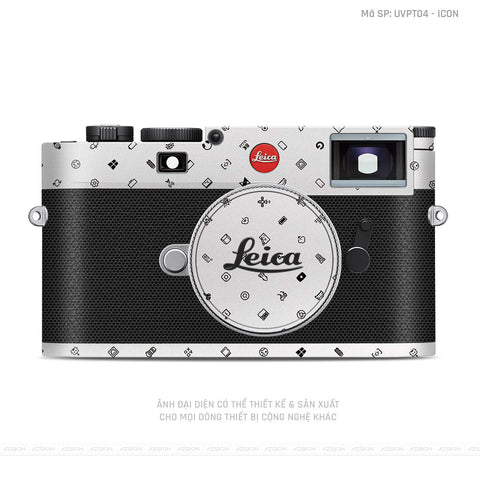 Dán Skin Máy Ảnh Leica Vân Nổi ICon Trắng | UVPT04