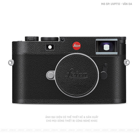 Dán Skin Máy Ảnh Leica Vân Da Đen | UVPT13