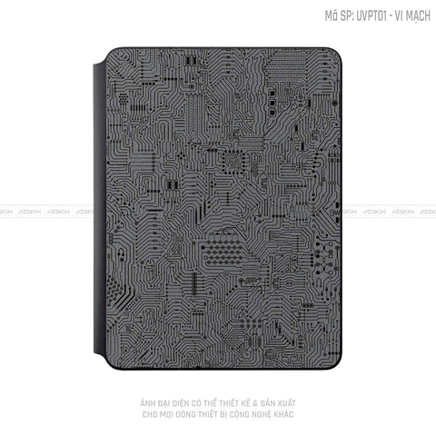 Dán Skin Magic Keyboard Vân Vi Mạch Xám | UVPT01