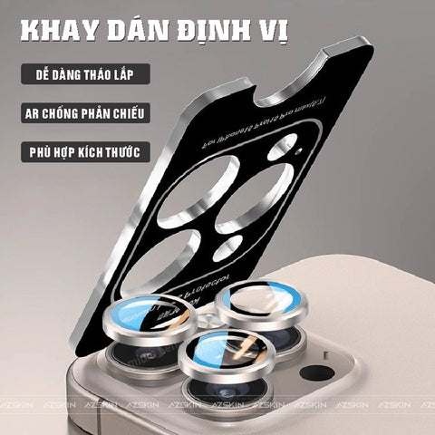 Khay định vị dễ dàng tự dán ốp bảo vệ camera iPhone 16 Pro Max