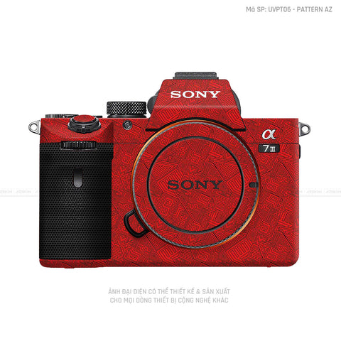 Dán Skin Máy Ảnh Sony Vân Pattern AZ Red | UVPT06
