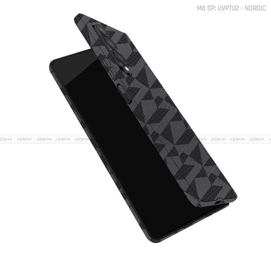 Dán Skin Galaxy Z Fold 6 Vân Nổi Nordic Xám | UVPT02