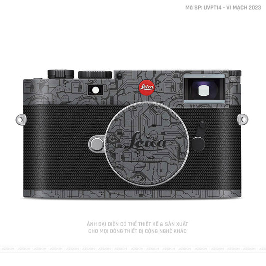 Dán Skin Máy Ảnh Leica Vân Nổi Vi Mạch 2023 Xám | UVPT14