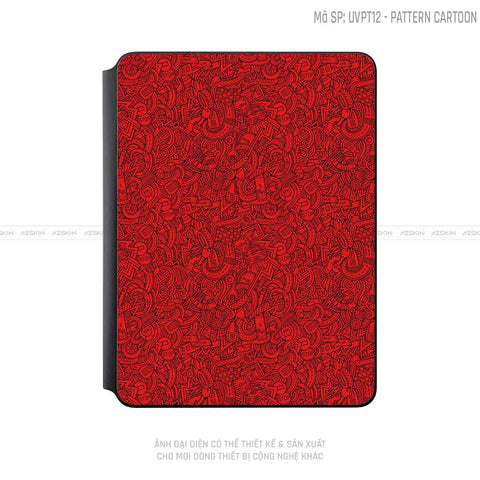 Dán Skin Magic Keyboard Vân Pattern Cartoon Đỏ | UVPT12