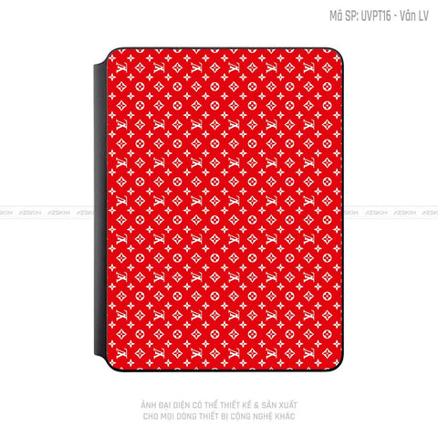 Dán Skin Magic Keyboard Vân Pattern LV Đỏ Trắng | UVPT16