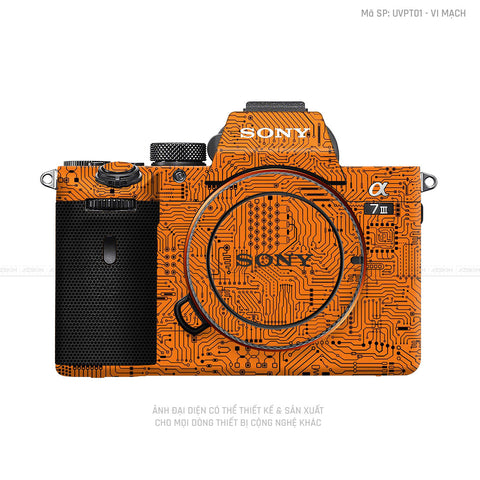 Dán Skin Máy Ảnh Sony Vân Nổi Vi Mạch Cam | UVPT01