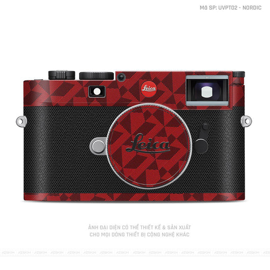 Dán Skin Máy Ảnh Leica Vân Nổi Nordic Đỏ | UVPT02